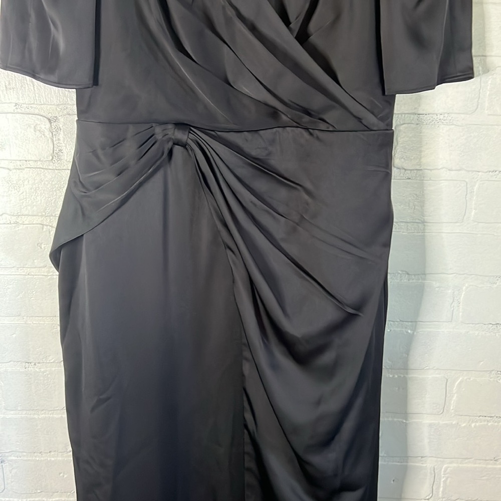 Theia Black Midi cocktail Dress - Picture 11 of 15